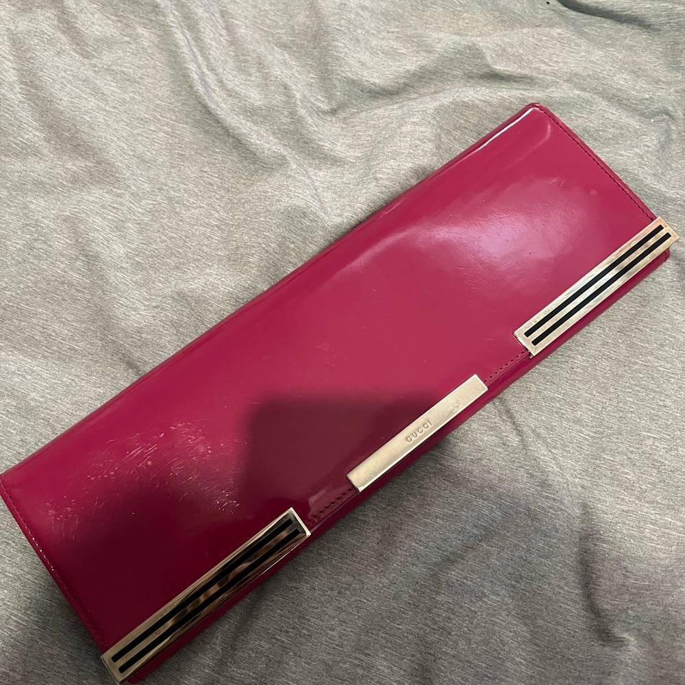 Gucci Purple (magenta) Broadway Microguccissima Evening Bag